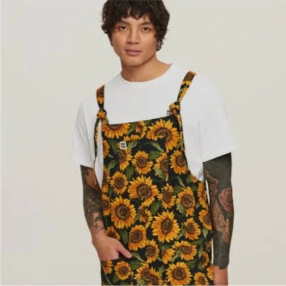 NWT Lucy and Yak Sunflower Print Women's dungarees - Picture 5 of 5